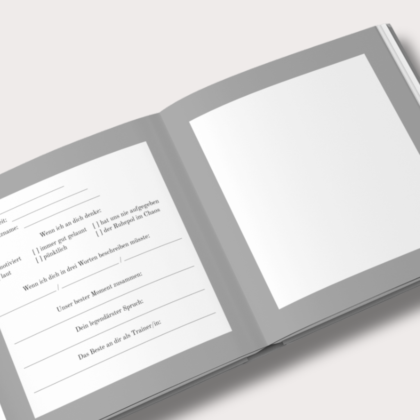 Abschiedsbuch Trainer/Trainerin "Asta"