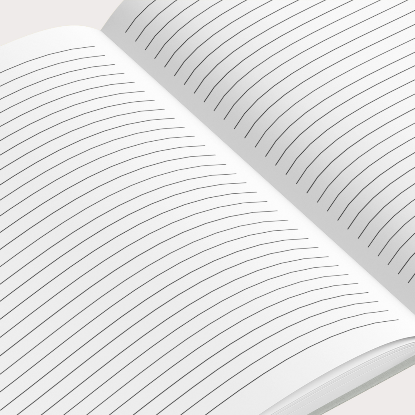 Journal A5 liniert, 100 Seiten, Hardcover in einem hellem Grau personalisierbar, minimalistisches Design