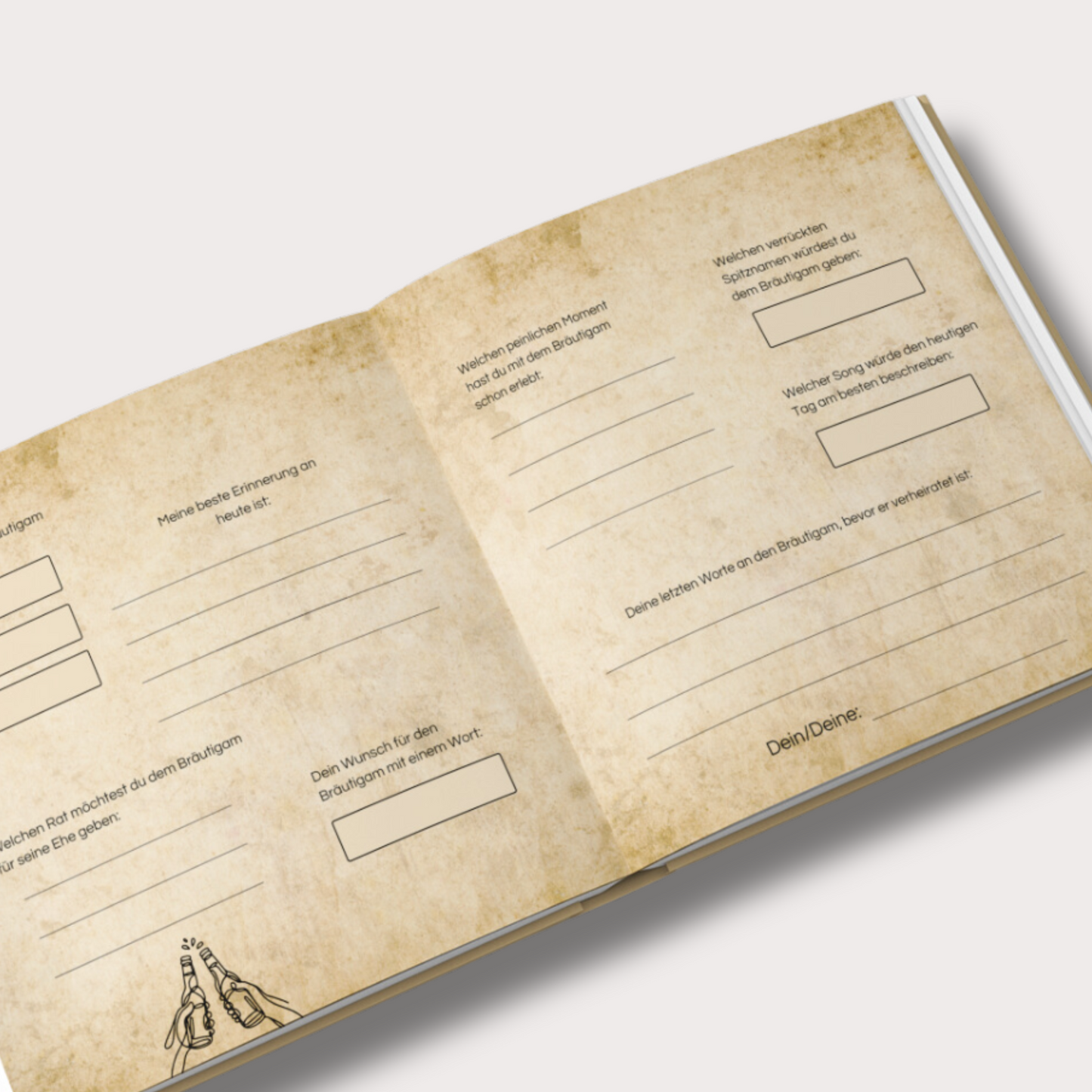 Junggesellenabschied Gästebuch "Rune"
