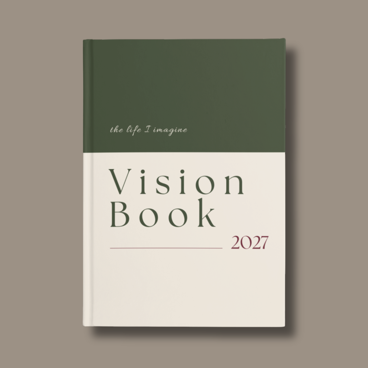 Mira Vision Book 2027 von LaLeeL mit forestgrünem/ cremefarbenden Cover