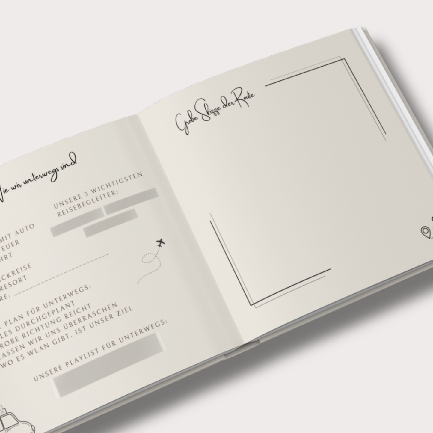 Reisetagebuch für die Flitterwochen "Nolea"