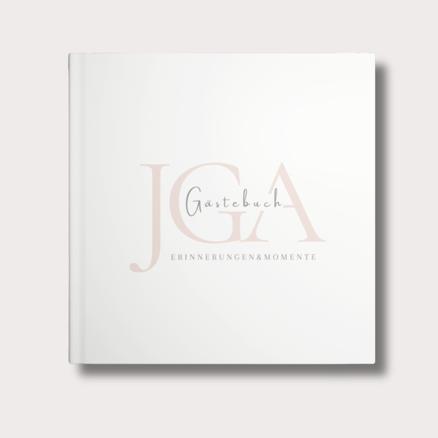 JGA Gästebuch Hardcover 21x21 cm in Cremeweiß ohne Personalisierung, schlichtes modernes Design für Junggesellinnenabschied und Team Braut