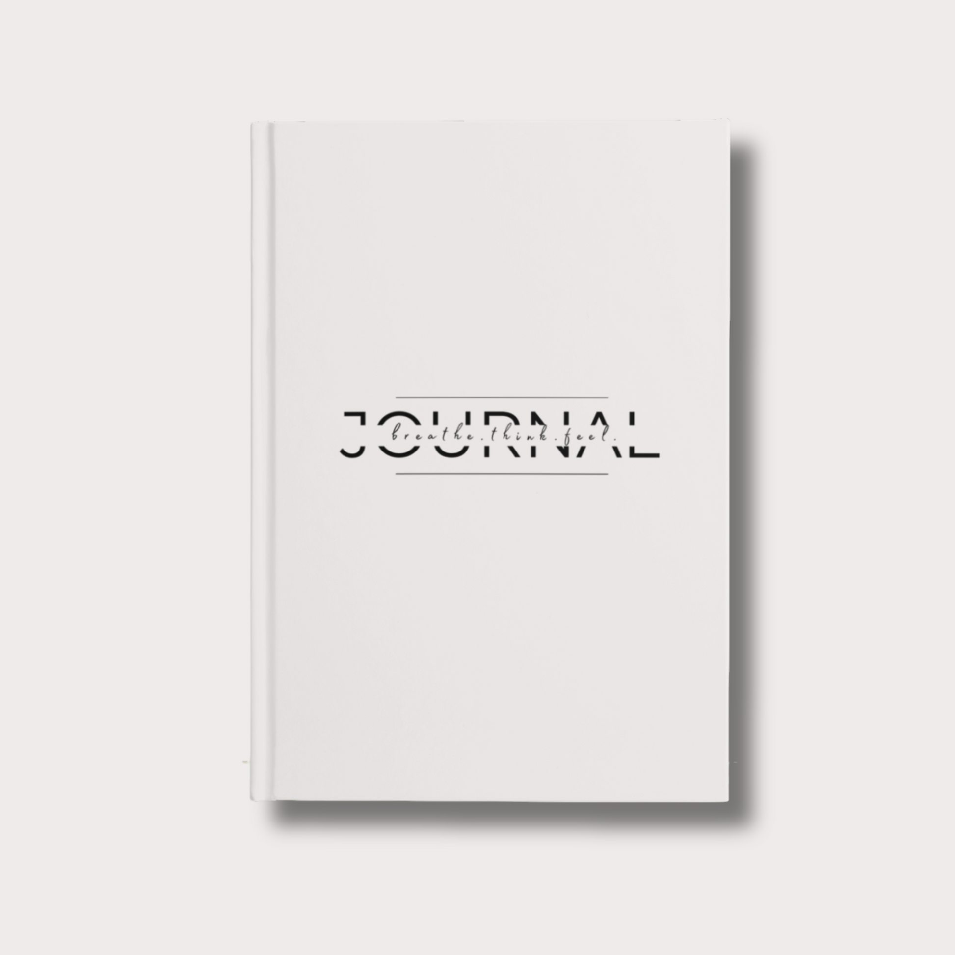 Journal A5 liniert, 100 Seiten, Hardcover in einem hellem Grau personalisierbar, minimalistisches Design