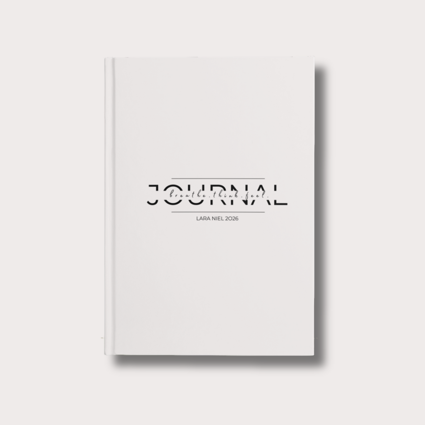 Journal A5 liniert, 100 Seiten, Hardcover in einem hellem Grau personalisierbar, minimalistisches Design