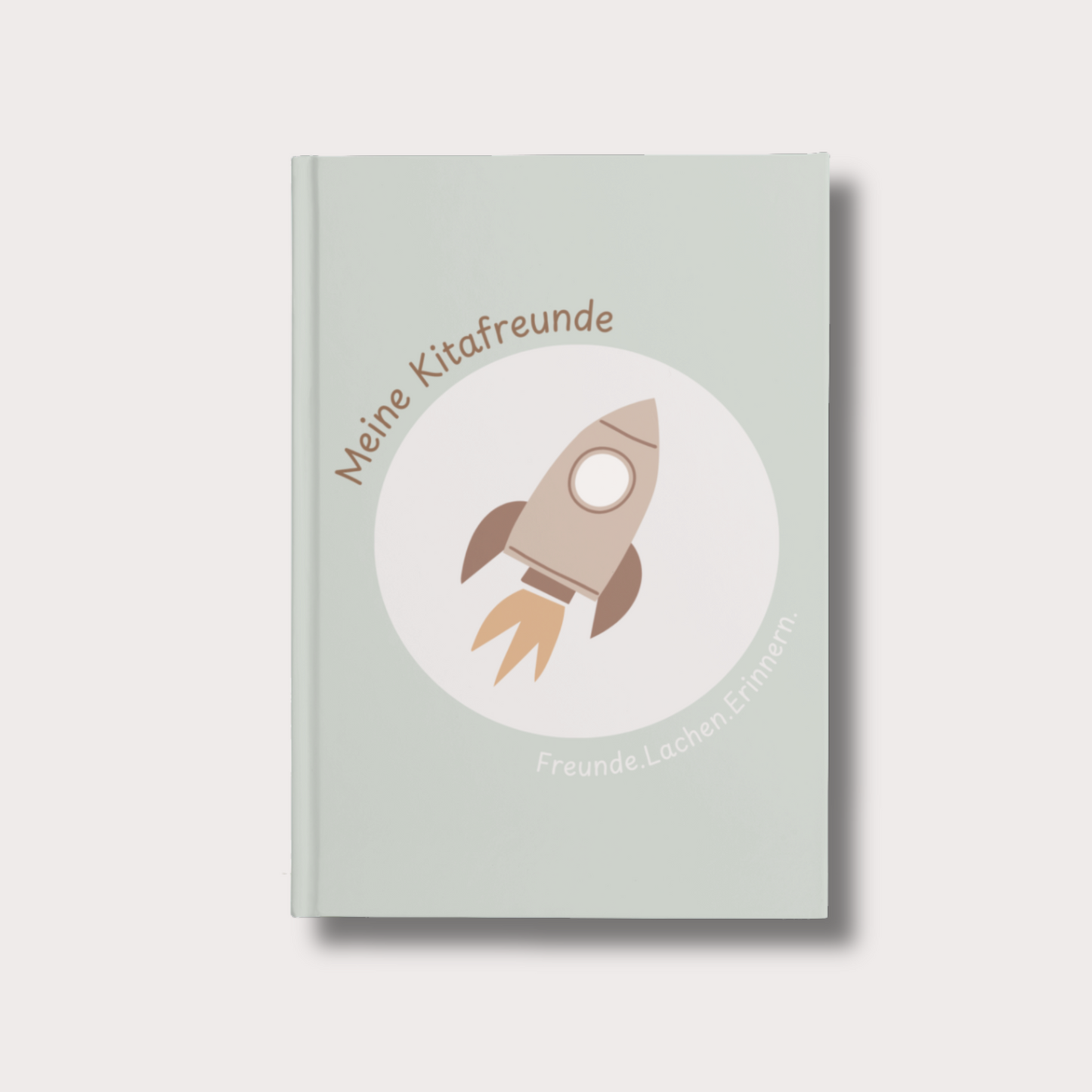 Kinderfreundliches Gästebuch Meine Kita-Freunde mit Rakete, sanfte Pastellfarben, verspieltes Design für Kinder