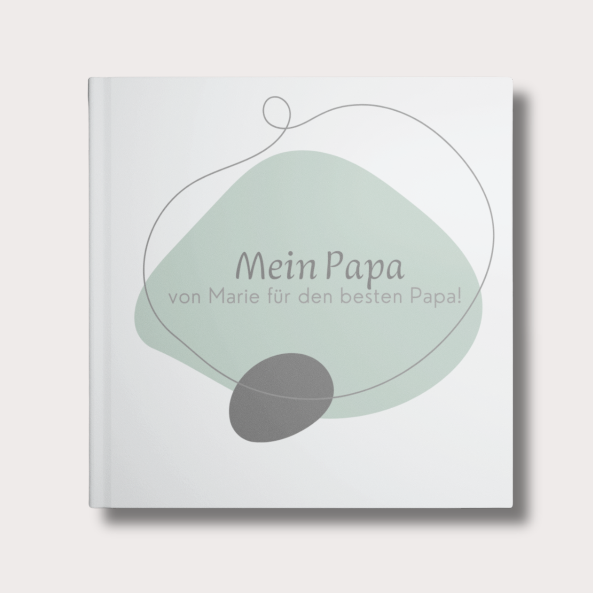 Personalisiertes Ausfüllbuch für Papa mit individueller Widmung auf dem Cover, Hardcover 21x21 cm