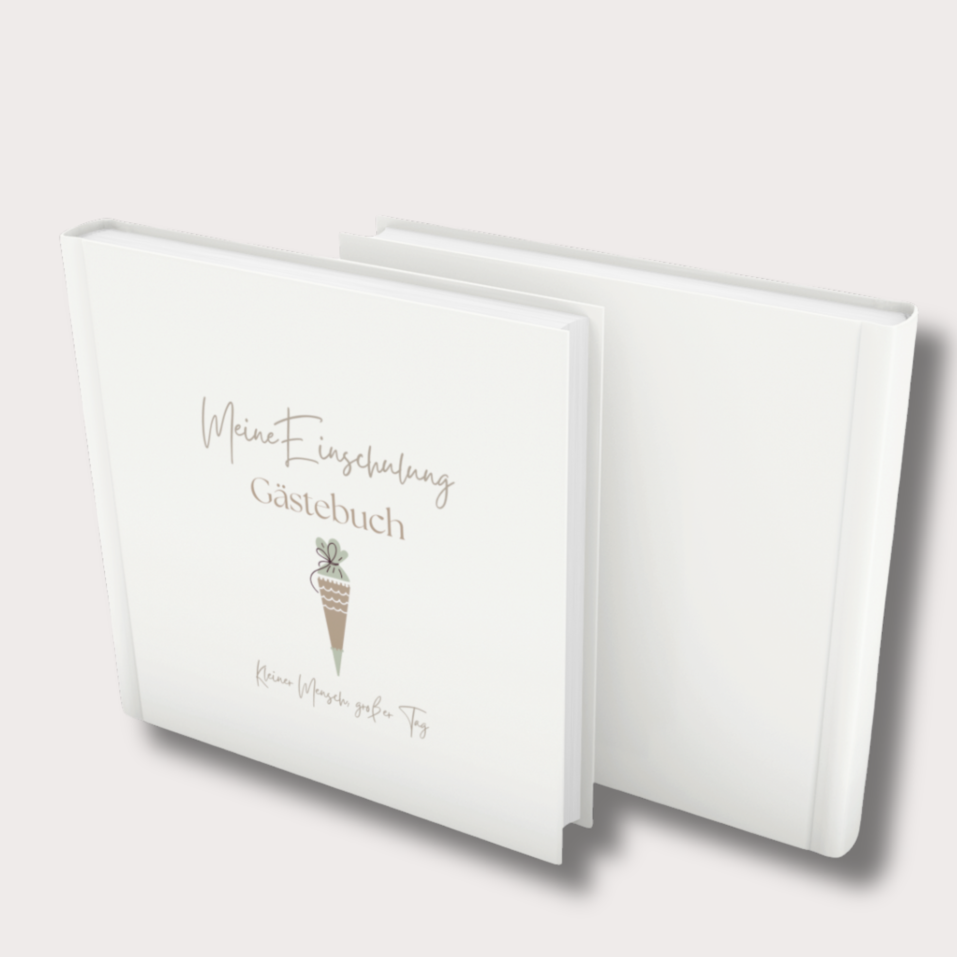Einschulung Gästebuch Hardcover Vorderseite und Rückseite modernes Buch