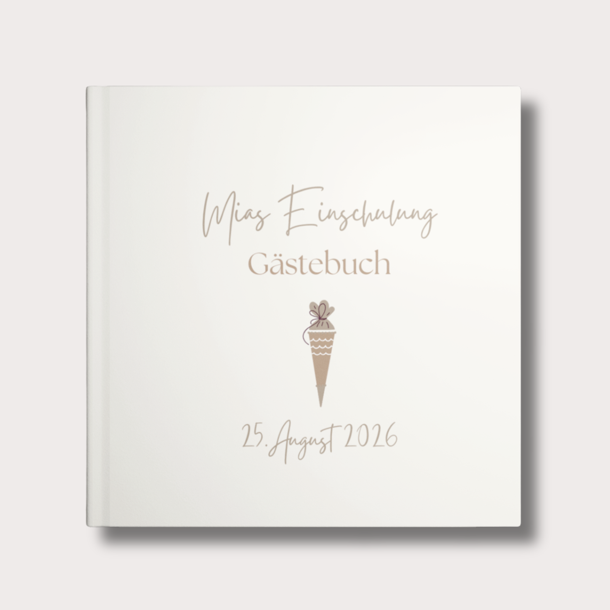 Personalisiertes Einschulung Gästebuch mit Name und Datum modernes Erinnerungsbuch