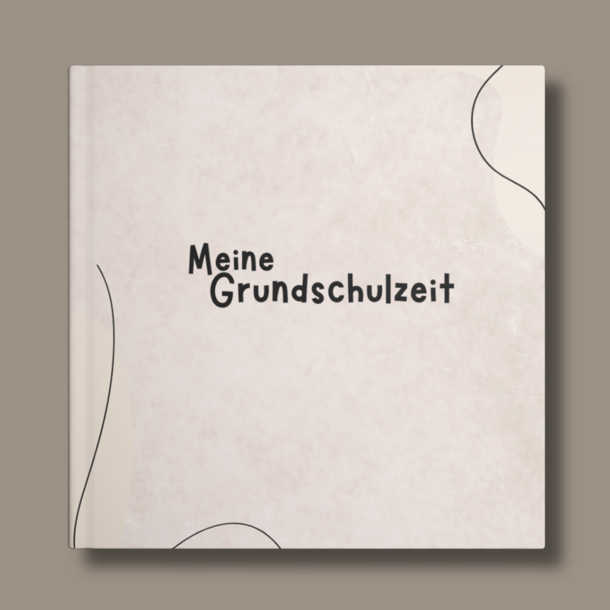 Erinnerungsbuch „Meine Grundschulzeit“ mit schlichtem Cover in Beige und Creme
