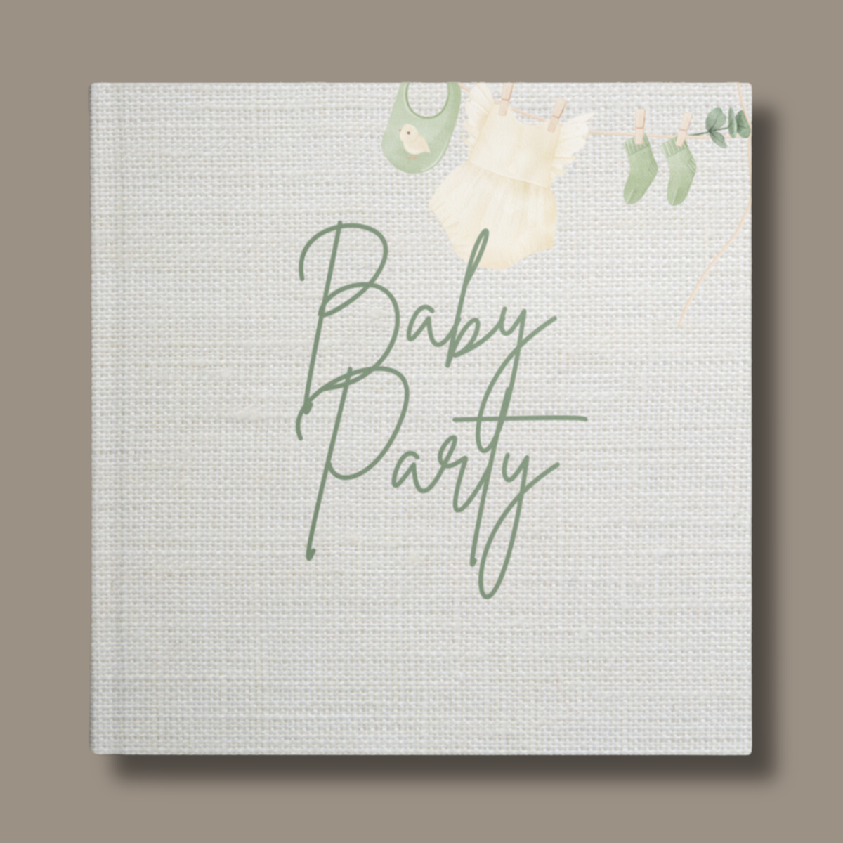 Babyparty-Gästebuch mit unpersonalisiertem Cover