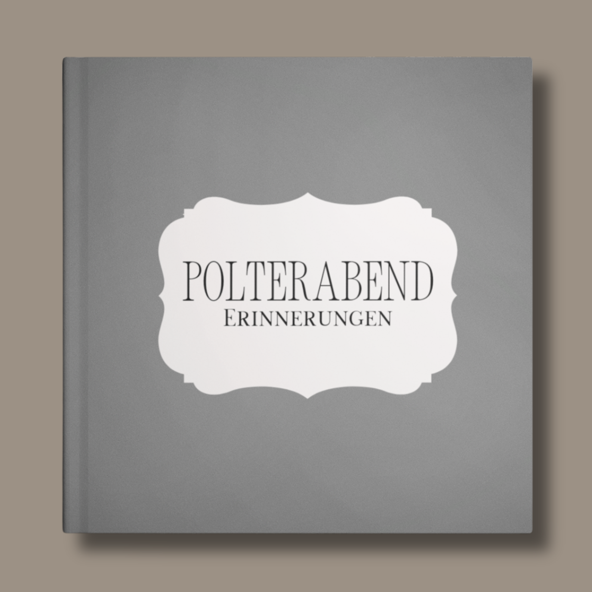 Graues Polterabend-Gästebuch mit unpersonalisiertem Cover