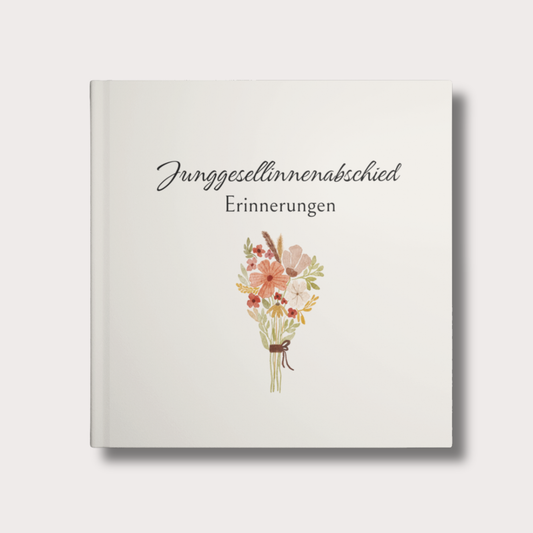 JGA Gästebuch Blanko personalisierbar "Flowers"