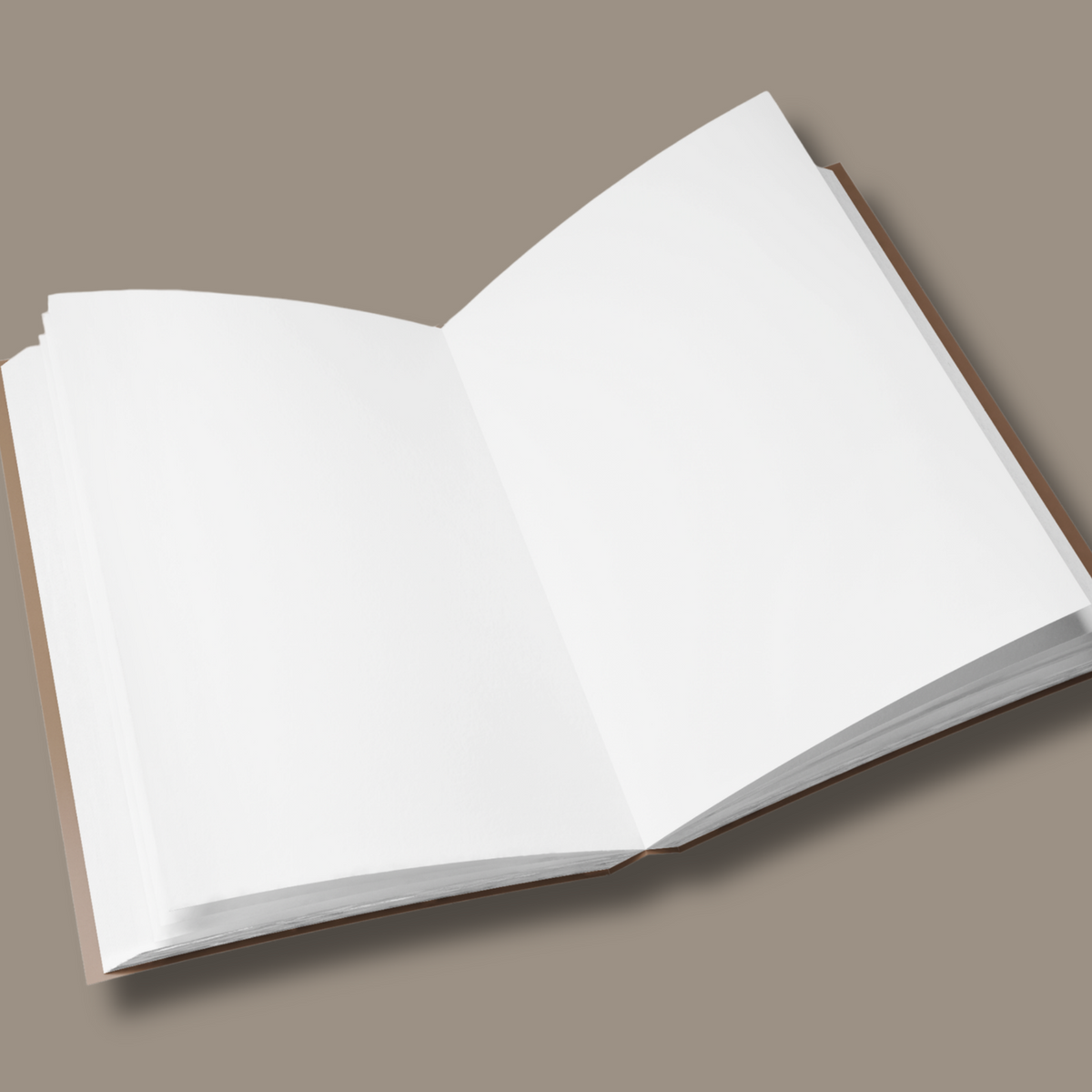 Aufgeschlagenes ARCO Notizbuch mit freien Blankoseiten zum Schreiben, Zeichnen und Gestalten