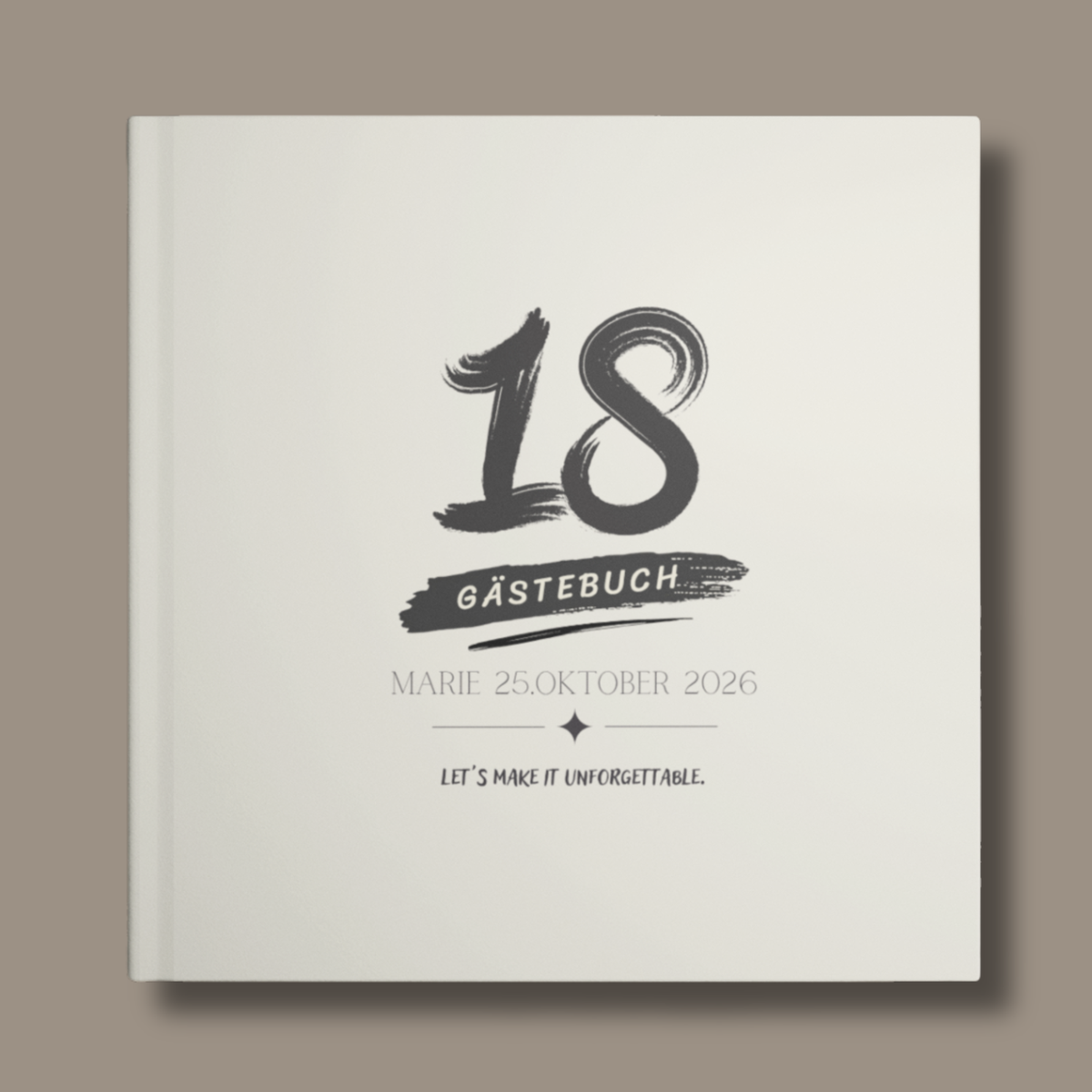 Nyra Gästebuch zum 18. Geburtstag mit personalisiertem Hardcover, Name und Geburtsdatum