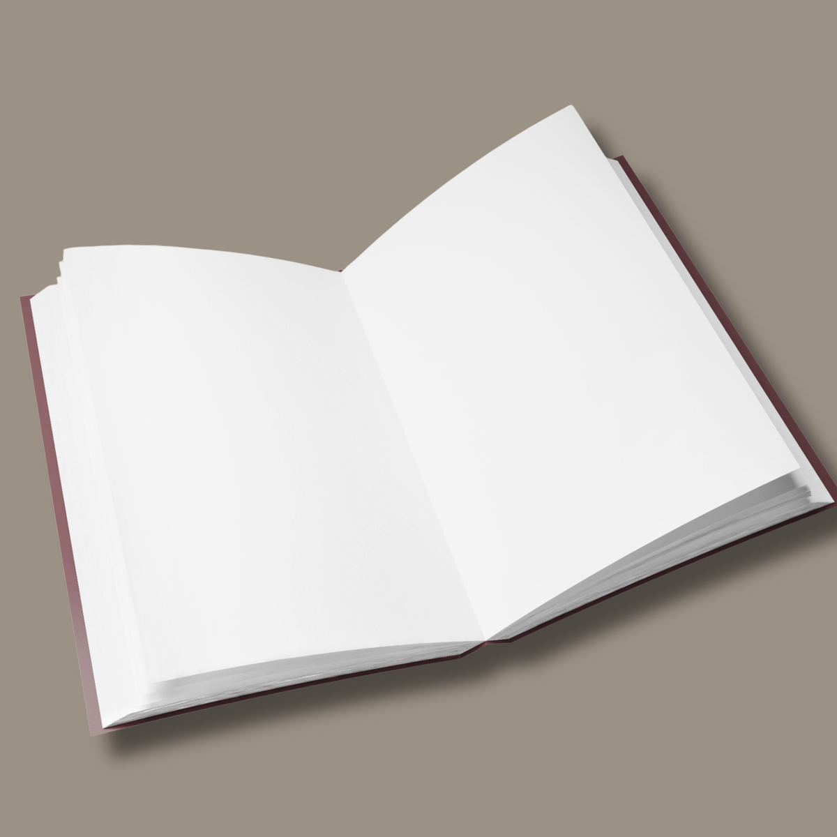 Aufgeschlagenes THE COUCHBOOK 01 mit freien Blankoseiten aus 120 g/m² Recyclingpapier zum Selbstgestalten